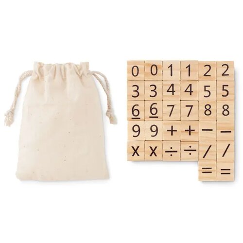 Educatief houten telspel Educount Beige