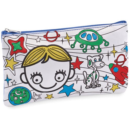 Etui met stiften Kiddo royal blauw