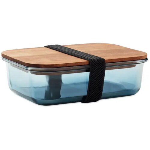 Glazen lunchbox 800ml Vitrio lunch transparant blauw