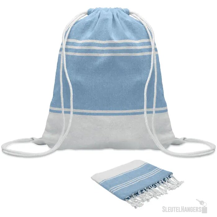 Hamam handdoek trekkoord tas s Hamma Turquoise