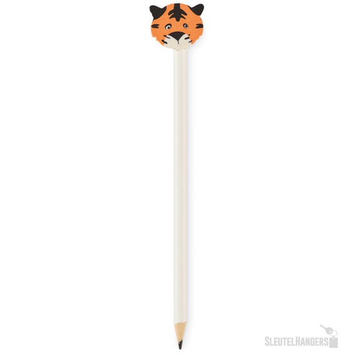 Houten potlood met dierenvorm Circo wit