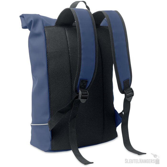Laptop 15" rolltop pu rugzak Laptosa Blauw