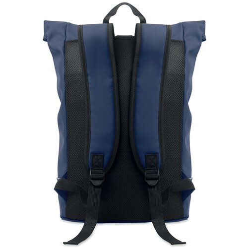 Laptop 15" rolltop pu rugzak Laptosa Blauw