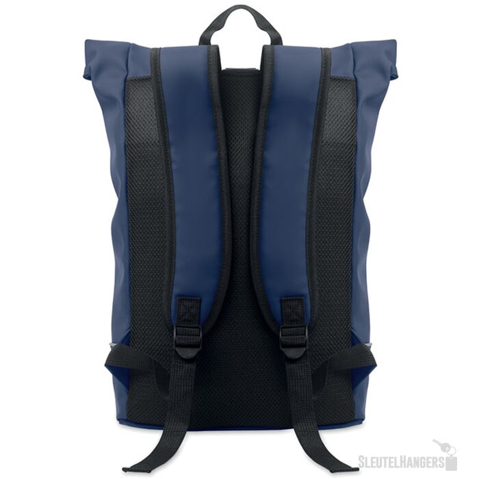 Laptop 15" rolltop pu rugzak Laptosa Blauw