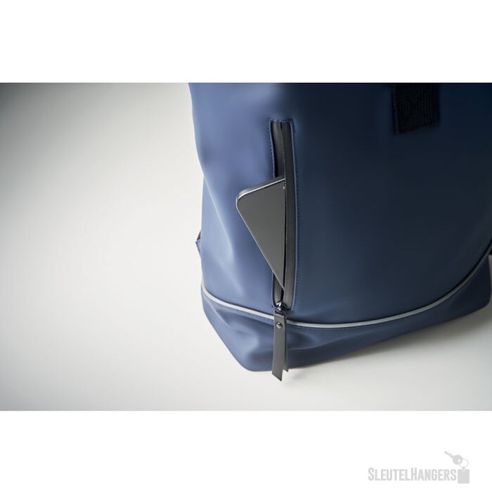 Laptop 15" rolltop pu rugzak Laptosa Blauw