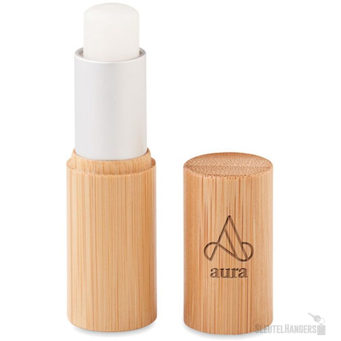 Lippenbalsem in bamboe tube Gloss lux hout