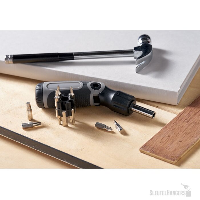 Multibits schroevendraaierset Bend me grijs