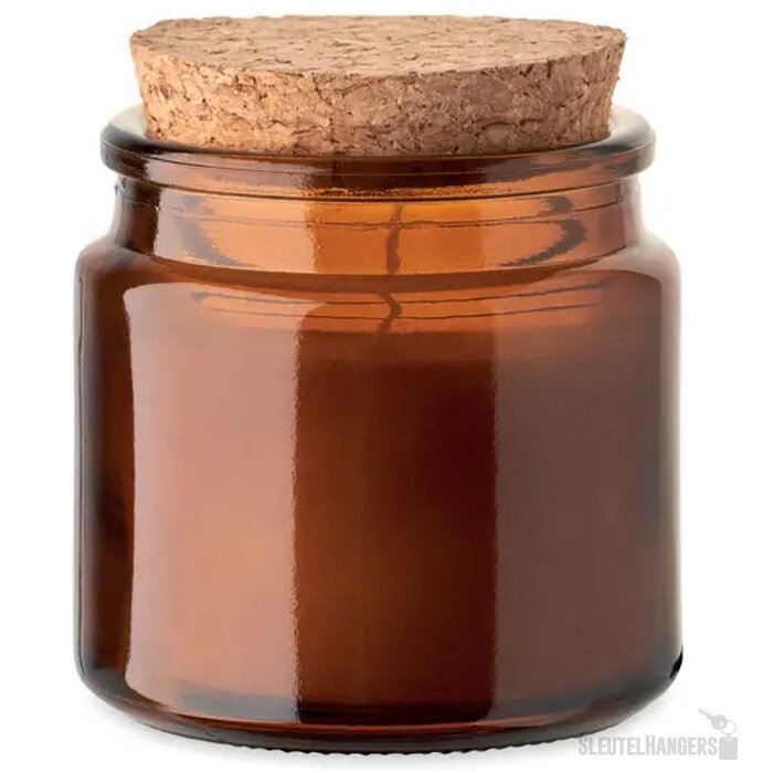 Plantaardige waskaars 70gr Valo bruin