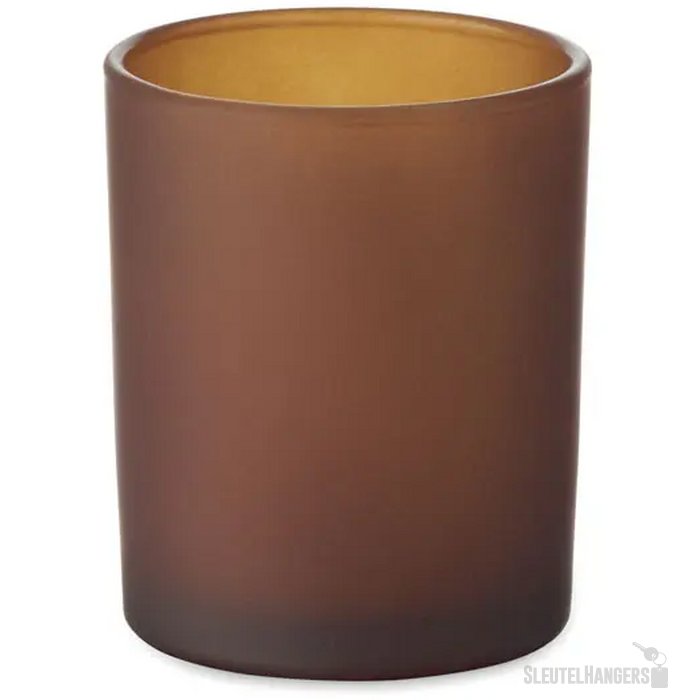 Plantaardige waskaars 80gr Kivas wood bruin