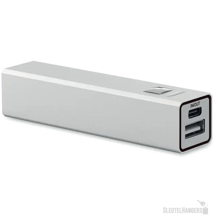 Powerbank 2600 mah Poweraluc mat zilver