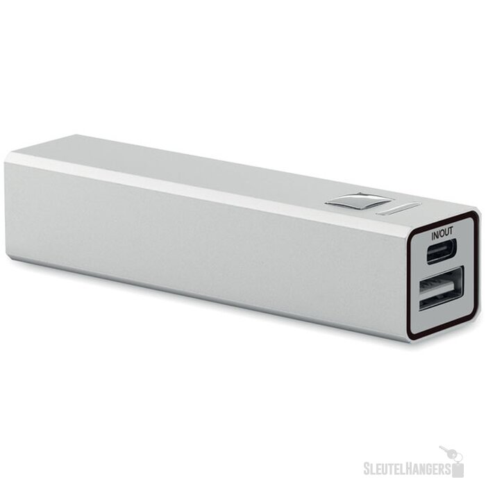 Powerbank 2600 mah Poweraluc mat zilver