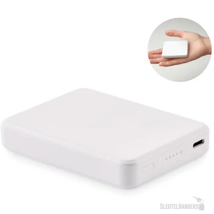 Powerbank 5000 mah Kleinpow Wit