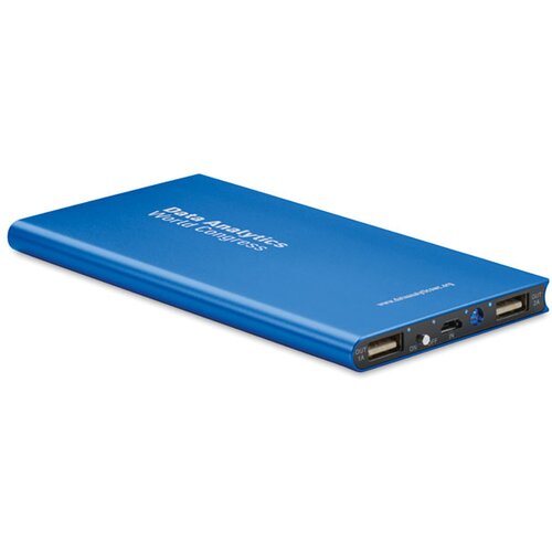 Powerbank 8000 mah Powerflat8 Kobaltblauw