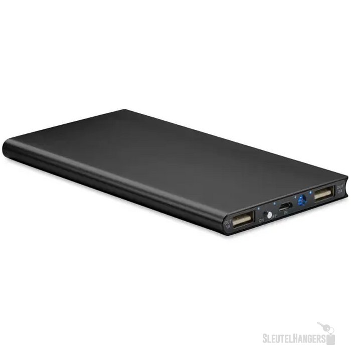 Powerbank 8000 mah Powerflat8 zwart