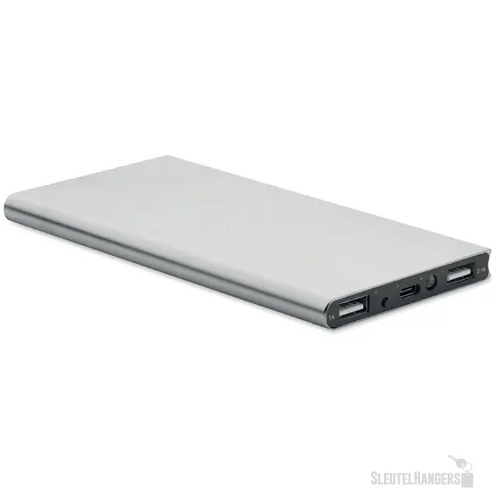 Powerbank 8000 mah Powerflat8c mat zilver