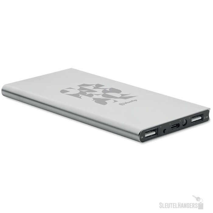 Powerbank 8000 mah Powerflat8c mat zilver