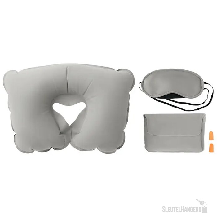 Reisset met kussen en masker Travelplus grijs