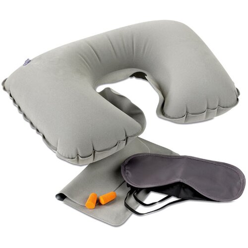 Reisset met kussen en masker Travelplus grijs