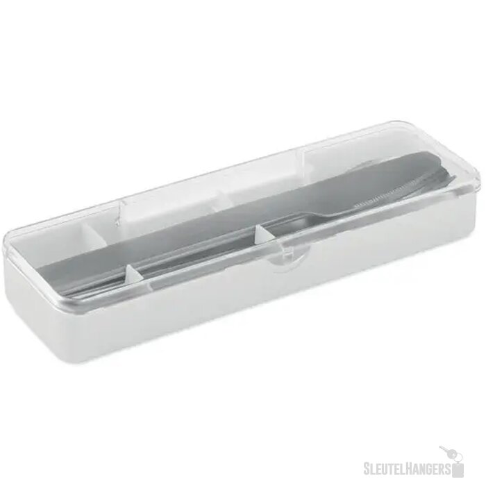 Roestvrijstalen bestekset Mesteck wit