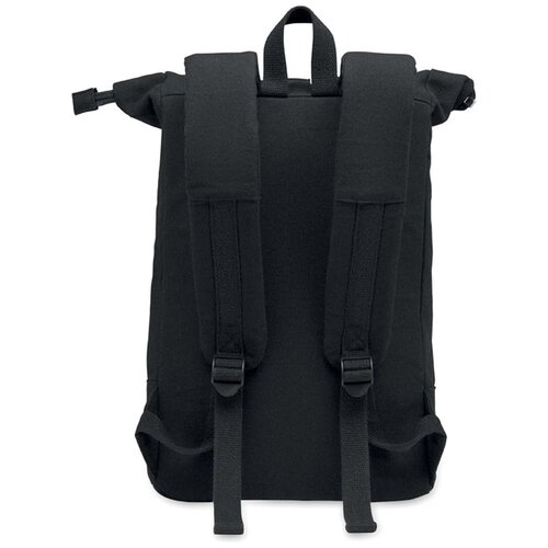 Rolltop 15 inch laptop rugzak Koper roll zwart