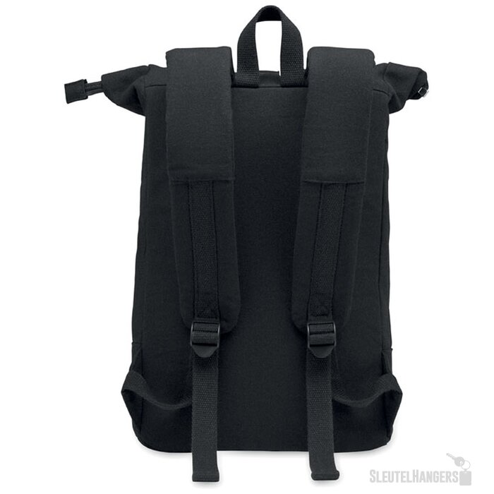 Rolltop 15 inch laptop rugzak Koper roll zwart
