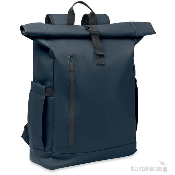 Rolltop laptop rugzak Bangkok Blauw