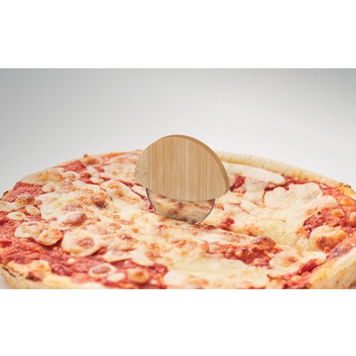 Ronde bamboe pizzasnijder Napol Bruin