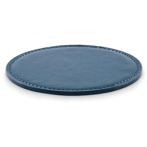 Ronde onderzetter in pu Posa marineblauw
