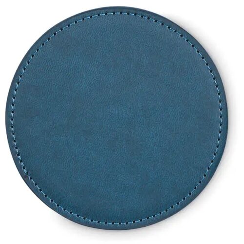 Ronde onderzetter in pu Posa marineblauw