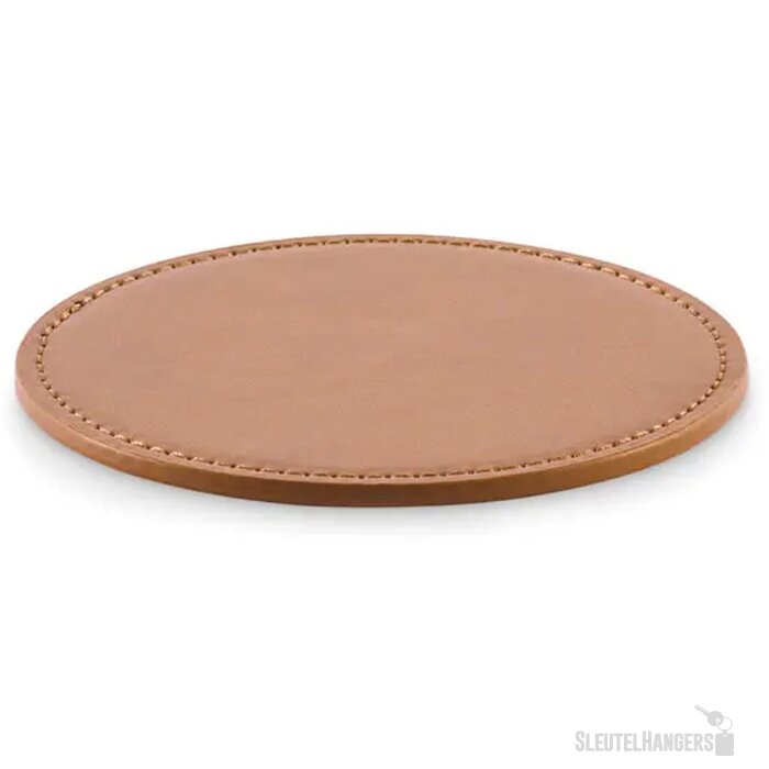 Ronde onderzetter in pu Posa bruin