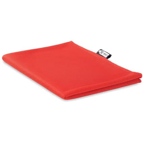 Rpet sporthanddoek in zakje Tuko Rood