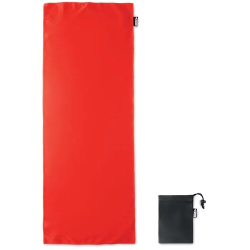 Rpet sporthanddoek in zakje Tuko Rood
