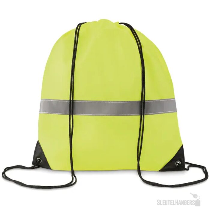 Rugzak met koord Stripe neon geel