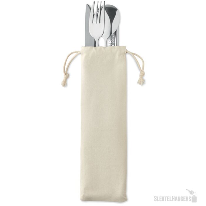 Rvs bestekset Custa set beige