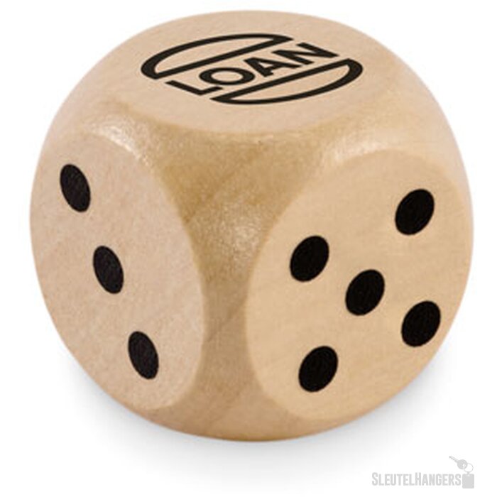 Schima houten dobbelsteen 3cm Dadin hout