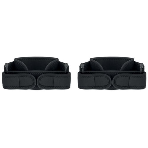 Set van 2 sport-kniebandages Stabil zwart
