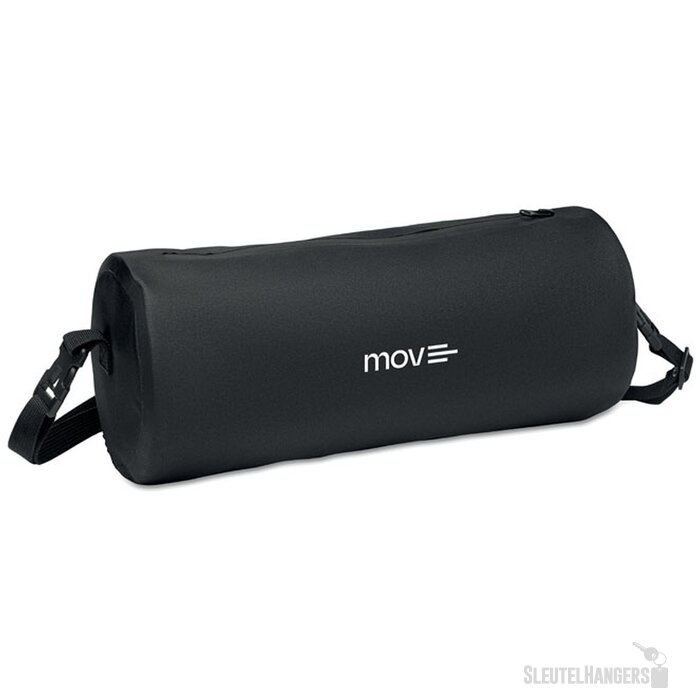 Sporttas van 300d rpet Brenna tube zwart