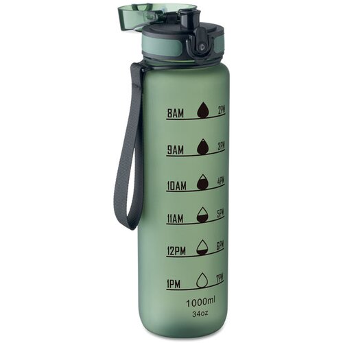 Sportwaterfles rpet 1l Isforden mark donker marinegroen