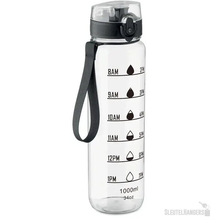 Sportwaterfles rpet 1l Isforden mark transparant