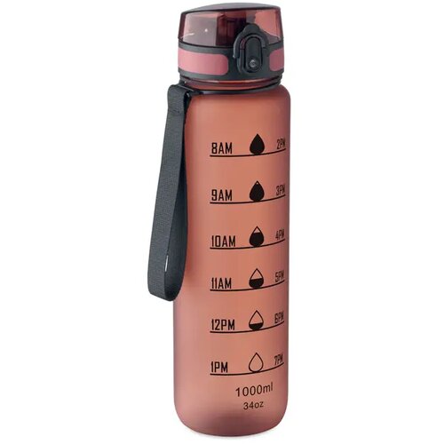 Sportwaterfles rpet 1l Isforden mark bordeaux