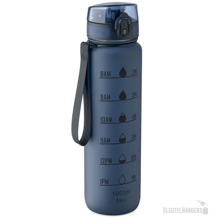 Sportwaterfles rpet 1l Isforden mark marineblauw