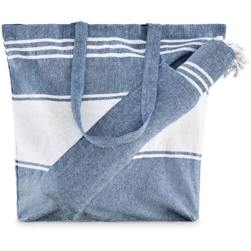 Strandtas met hamamdoek Hummum Blauw
