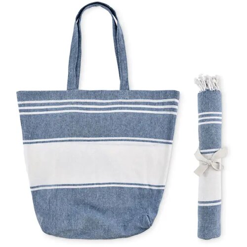 Strandtas met hamamdoek Hummum Blauw