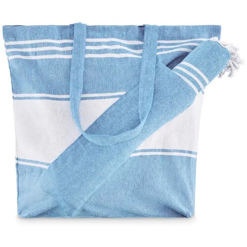 Strandtas met hamamdoek Hummum Turquoise