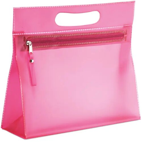 Transparante toilettas Moonlight Fuchsia