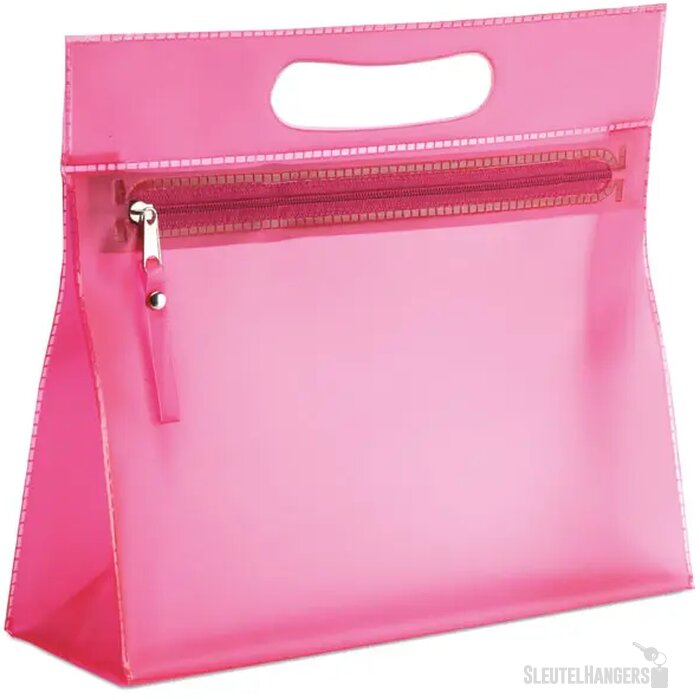 Transparante toilettas Moonlight Fuchsia