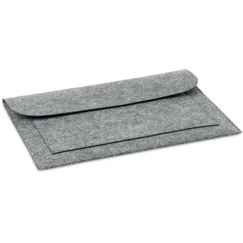 Vilten laptophoes Pouchlo grijs