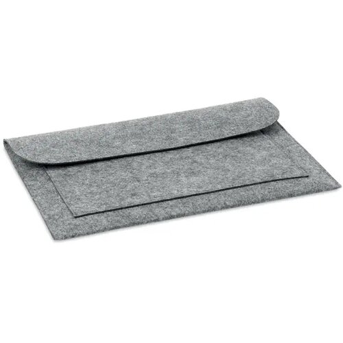 Vilten laptophoes Pouchlo Grijs