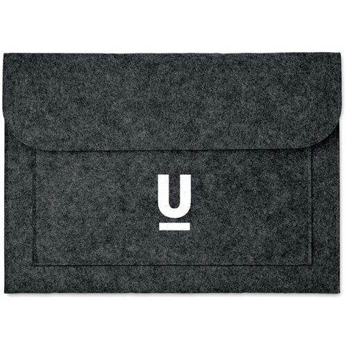 Vilten laptophoes Pouchlo Grijs