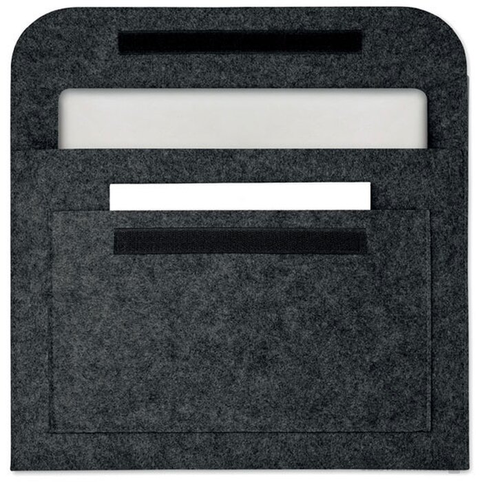 Vilten laptophoes Pouchlo Grijs